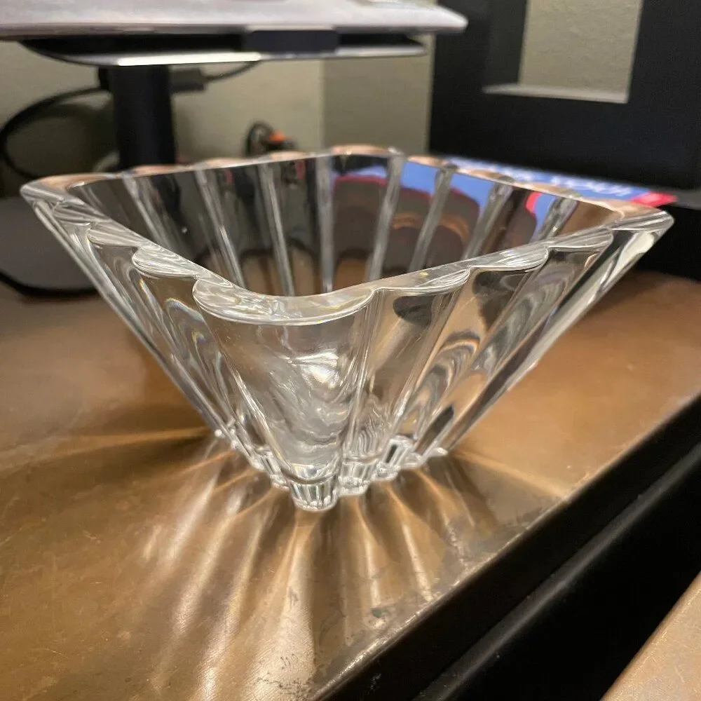 Beautiful Vintage Lenox Lead Crystal Candy Dish Square 6
